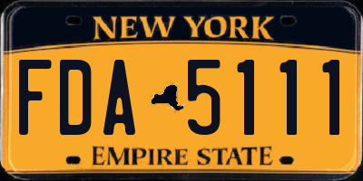 NY license plate FDA5111
