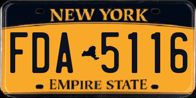 NY license plate FDA5116