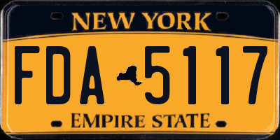 NY license plate FDA5117