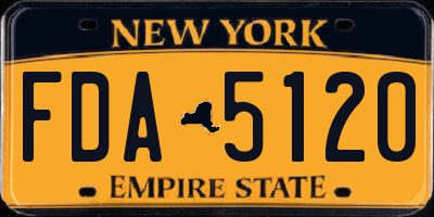 NY license plate FDA5120