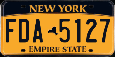 NY license plate FDA5127
