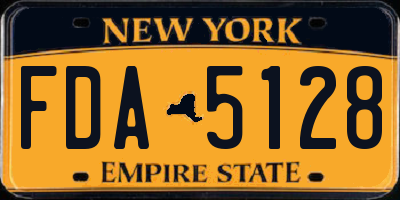 NY license plate FDA5128
