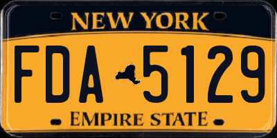 NY license plate FDA5129