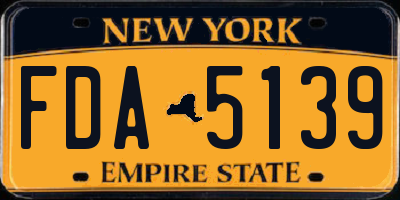 NY license plate FDA5139