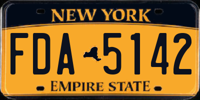 NY license plate FDA5142