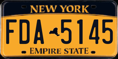 NY license plate FDA5145