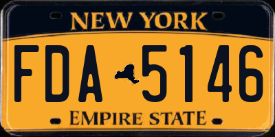 NY license plate FDA5146