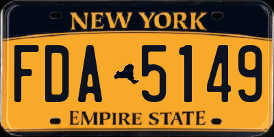 NY license plate FDA5149