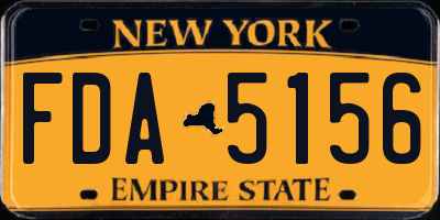 NY license plate FDA5156