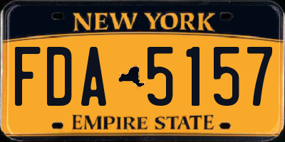 NY license plate FDA5157