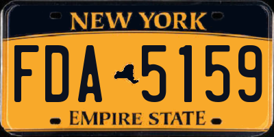 NY license plate FDA5159