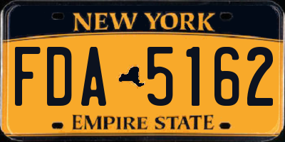 NY license plate FDA5162