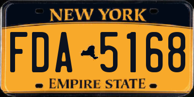 NY license plate FDA5168