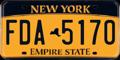 NY license plate FDA5170