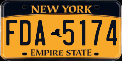 NY license plate FDA5174