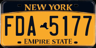 NY license plate FDA5177