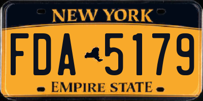 NY license plate FDA5179