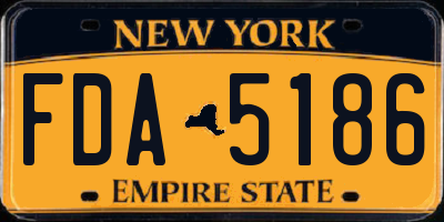 NY license plate FDA5186