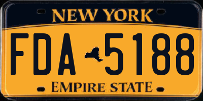 NY license plate FDA5188