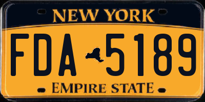 NY license plate FDA5189