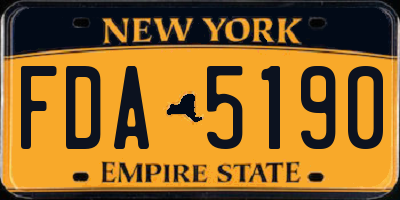 NY license plate FDA5190