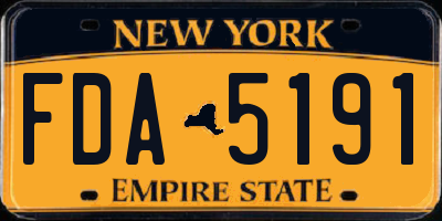 NY license plate FDA5191