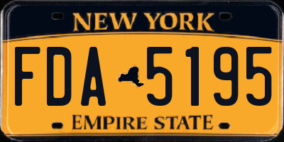 NY license plate FDA5195