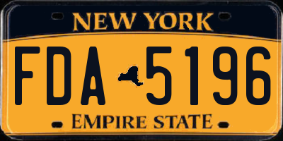 NY license plate FDA5196