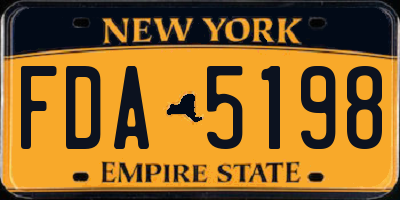 NY license plate FDA5198