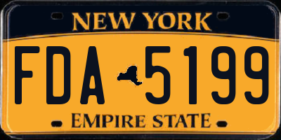 NY license plate FDA5199