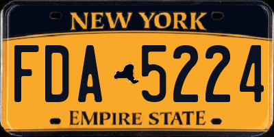NY license plate FDA5224