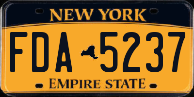 NY license plate FDA5237