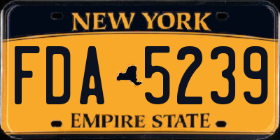NY license plate FDA5239