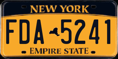 NY license plate FDA5241