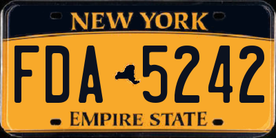NY license plate FDA5242