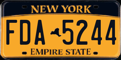 NY license plate FDA5244