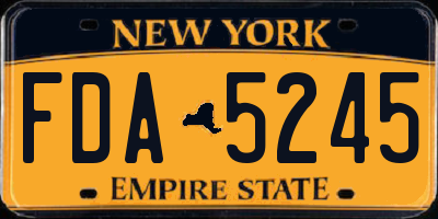 NY license plate FDA5245
