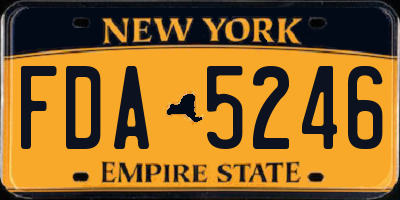 NY license plate FDA5246