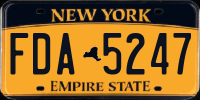 NY license plate FDA5247