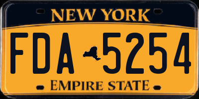 NY license plate FDA5254