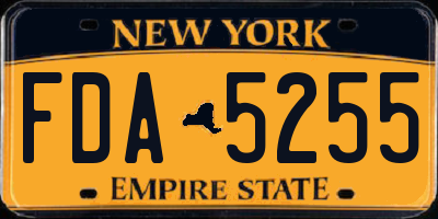 NY license plate FDA5255