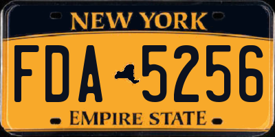 NY license plate FDA5256