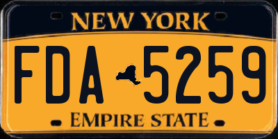 NY license plate FDA5259