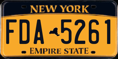 NY license plate FDA5261