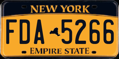 NY license plate FDA5266