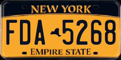 NY license plate FDA5268