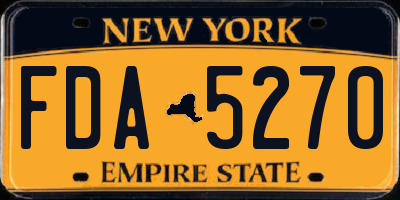 NY license plate FDA5270