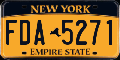 NY license plate FDA5271