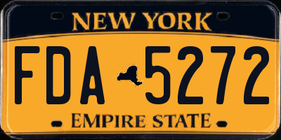 NY license plate FDA5272