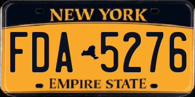 NY license plate FDA5276
